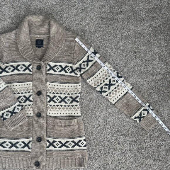 Sansara Aztek wool blend knit button up cardigan sweater. Women's size M - Picture 8 of 11